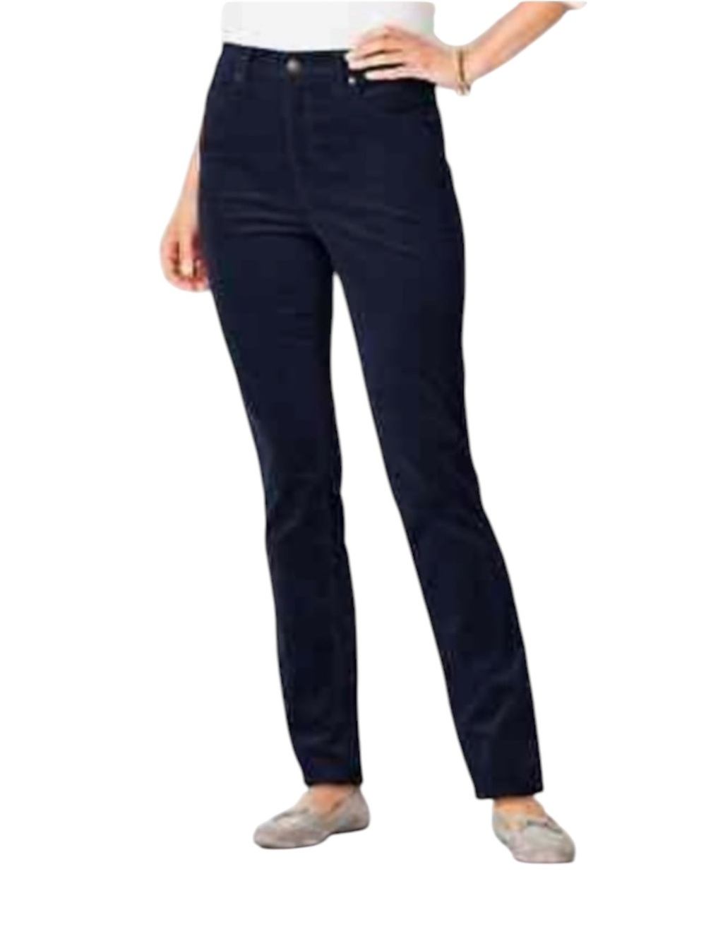 Talbots High Waist Straight Leg Corduroy Pants